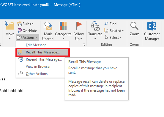 Can You Call Back An Email On Outlook For Mac